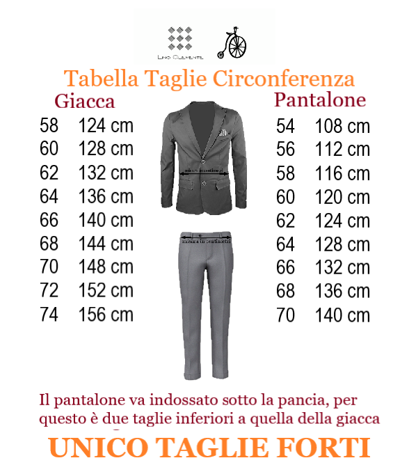 Completo elegante uomo taglie on sale forti